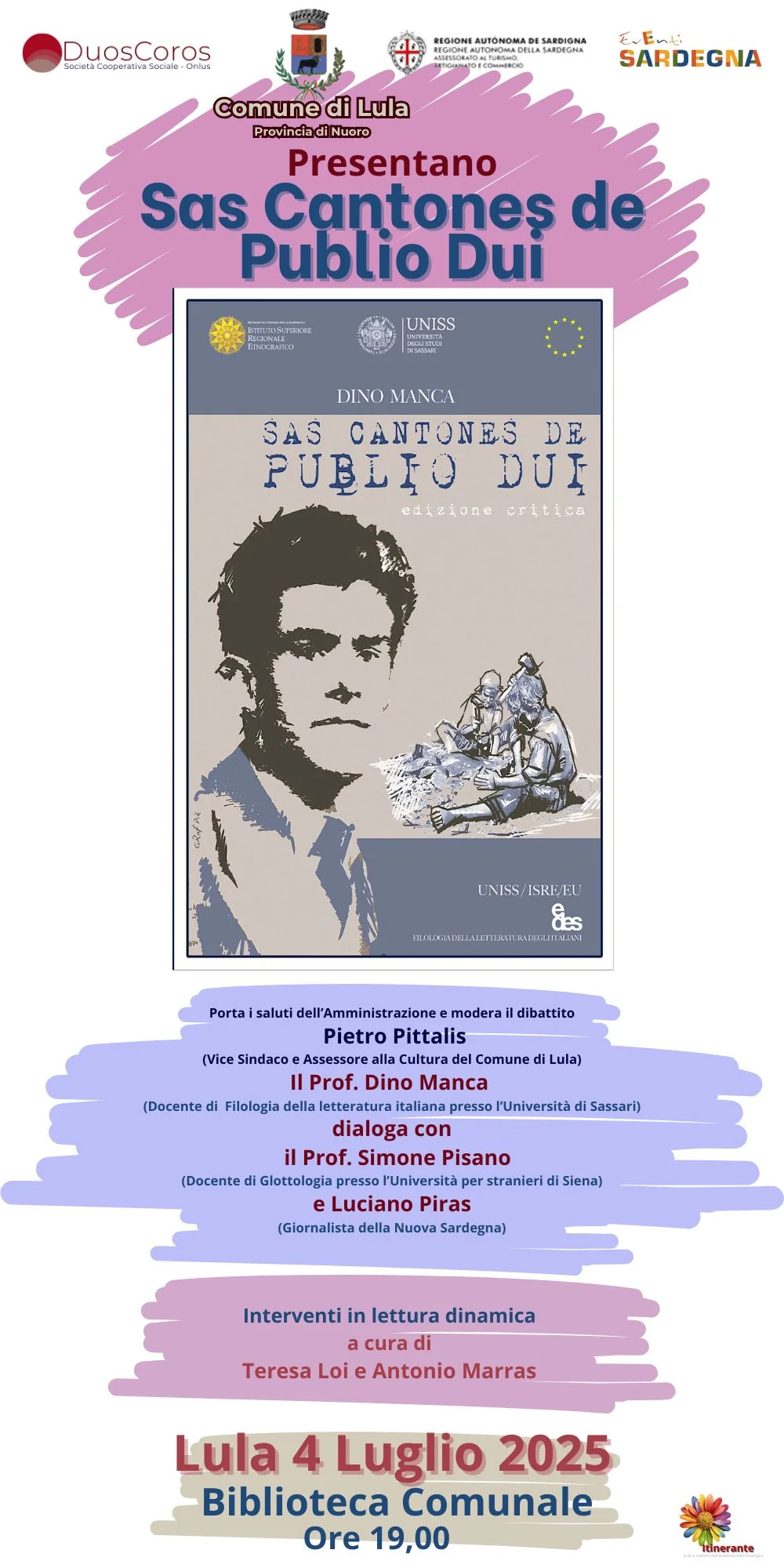 Presentazione del libro 'cantones de publio dui' - edizione critica