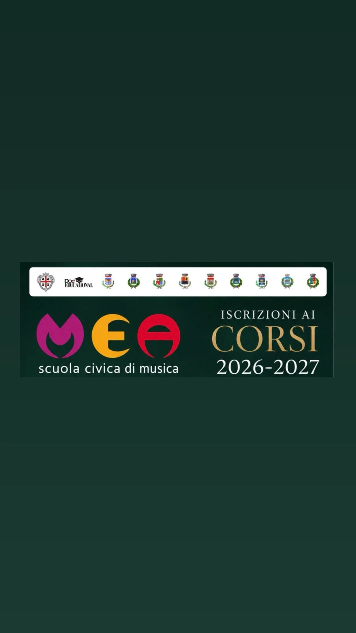 Apertura Iscrizioni - Scuola Civica Mea 2026/2027