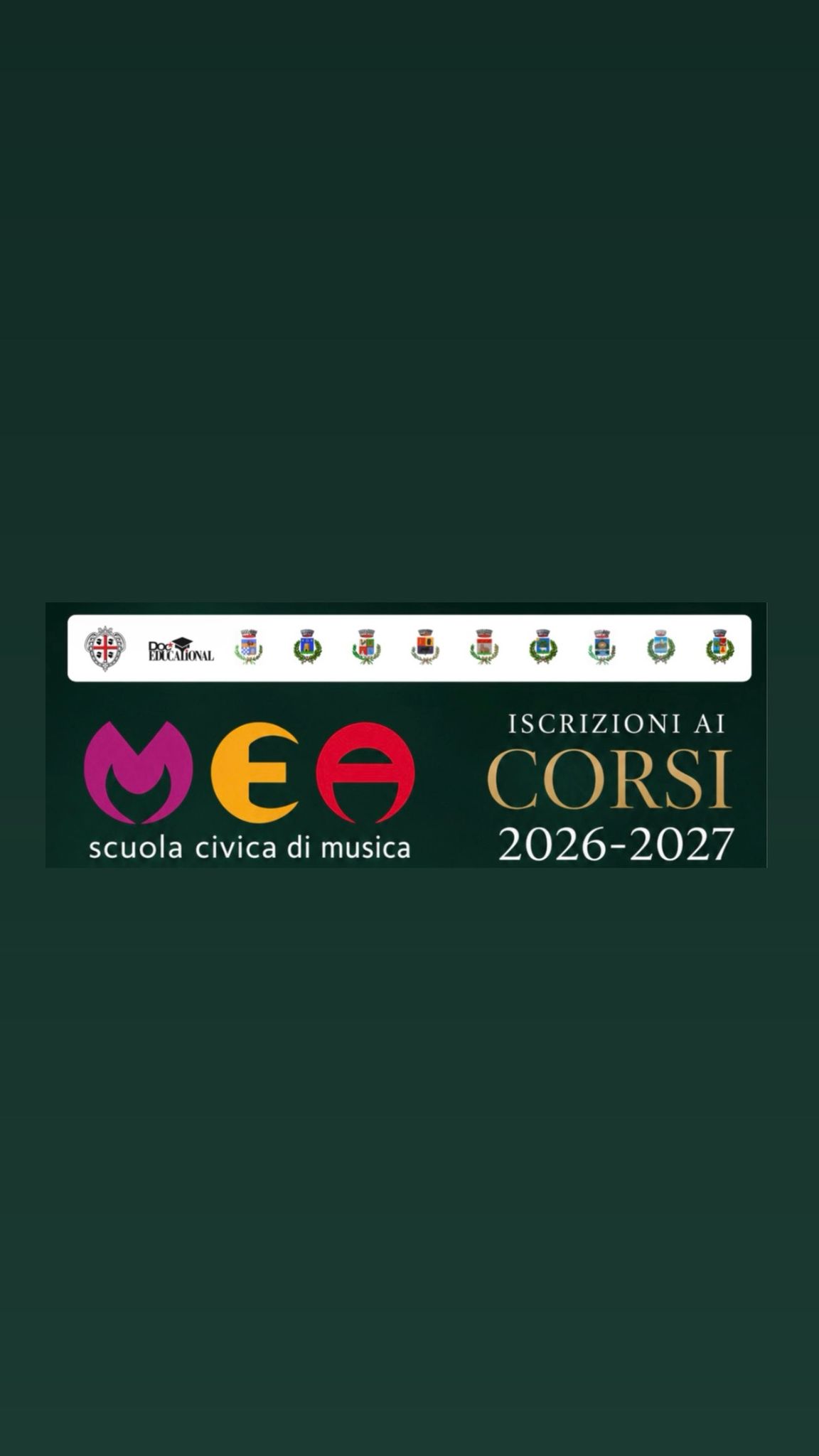 Apertura Iscrizioni - Scuola Civica Mea 2026/2027