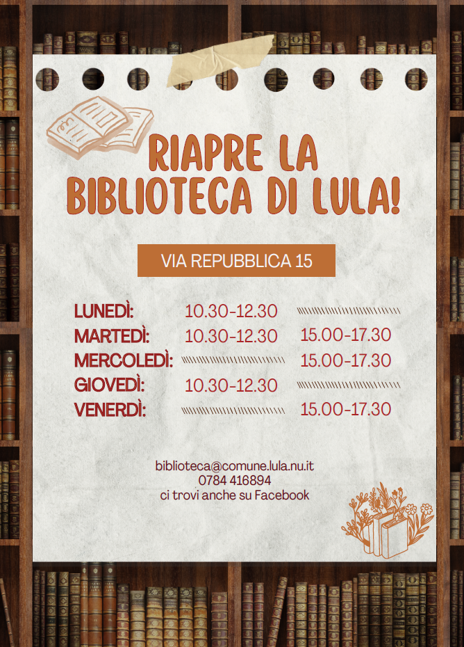 AVVISO PUBBLICO RIAPERTURA BIBLIOTECA COMUNALE