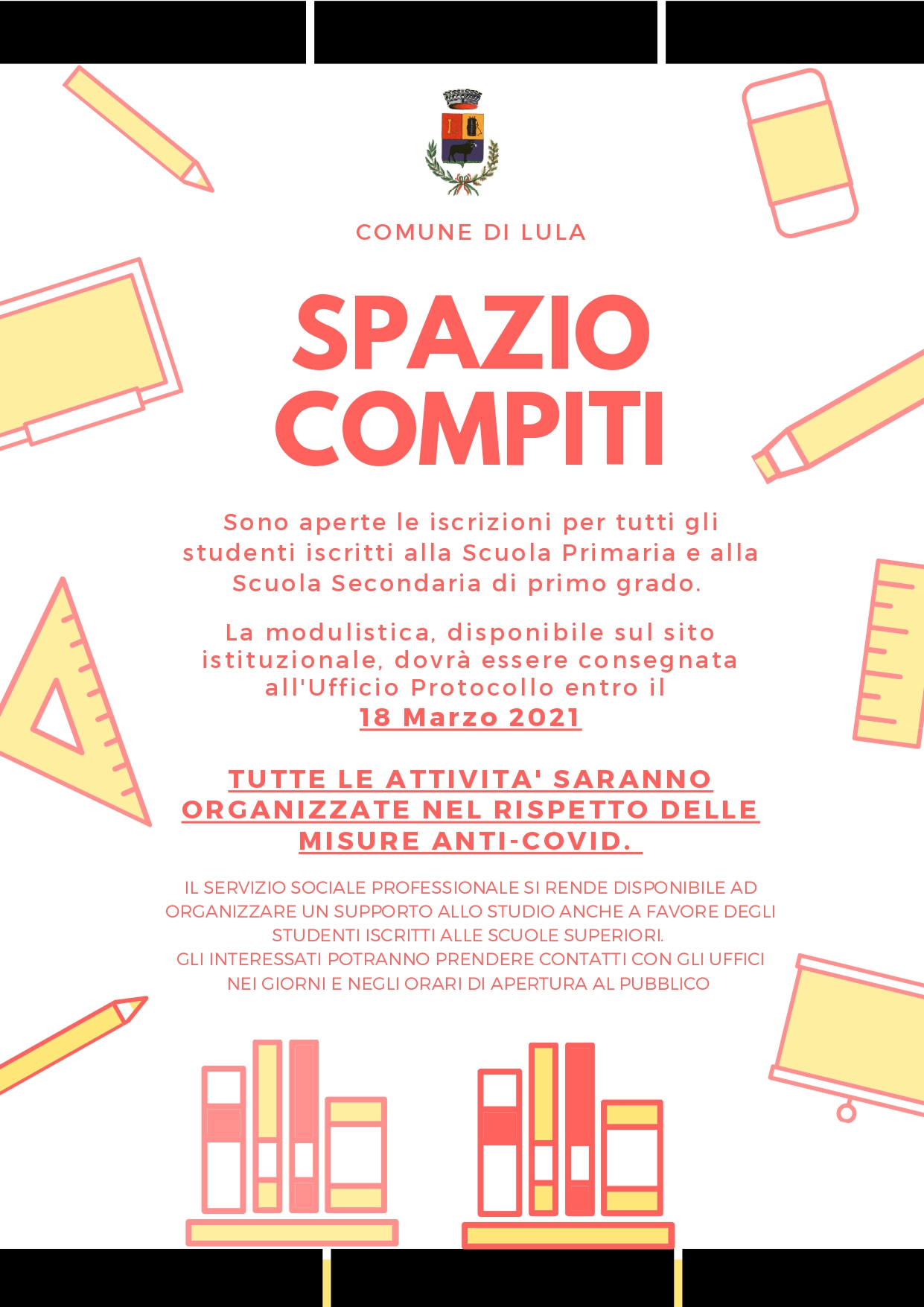 SPAZIO COMPITI. Apertura iscrizioni