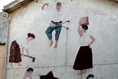 Murales dell'artista Diego Asproni - Piazza Gazina  (foto Antonio Marras)